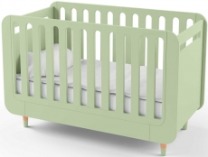 Кроватка-трансформер IndigoWood Bubble Kit 124,5x63,5cm green (с дополнительным бортиком)